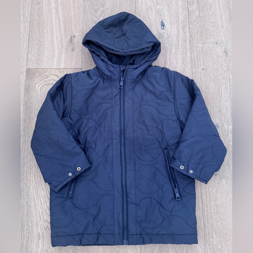 Zara Kids Quilted Navy Puffer Jacket
